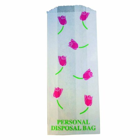 IMPACT PRODUCTS Personal Disposal bag 8.5x3.5x1.5 in. White, 1000PK 25123298